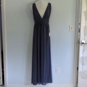 NWT Lulus Heavenly Hues Maxi Dress Denim Blue